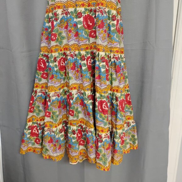 ❤️SOULEIADO CHARLES DEMERY Made in France Boho Spaghetti Strap Cotton Dress XS - Picture 3 of 10